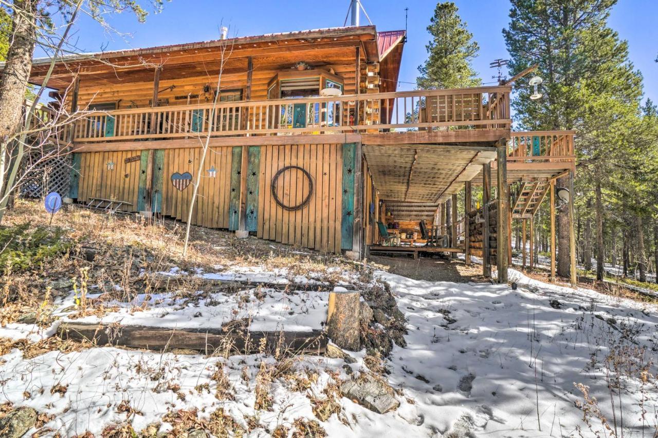 Secluded Black Hawk Log Cabin With Fire Pit! Exterior photo